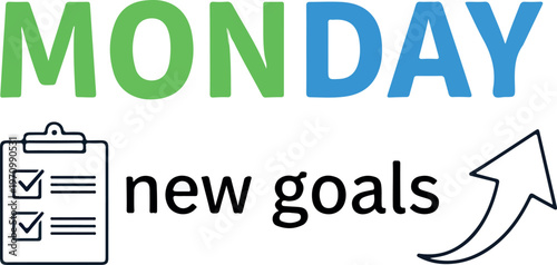 Fresh start for a new week Monday planning with a comprehensive checklist to achieve your professional and personal goals