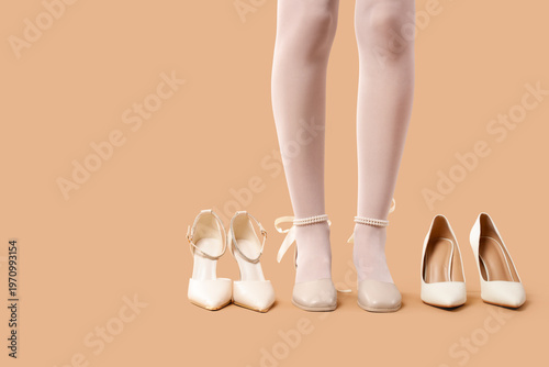 Female legs in tights with ...