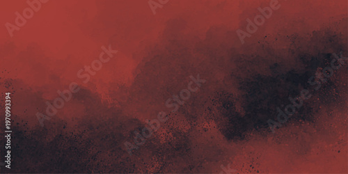 Abstract watercolor style painting with dominant red, hints of black creates a dramatic backdrop that can represent various emotions.