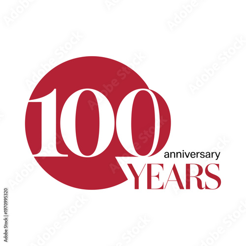 A logo celebrating a company's 100 year anniversary milestone