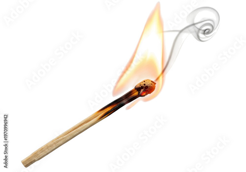 A match with a flame on the head