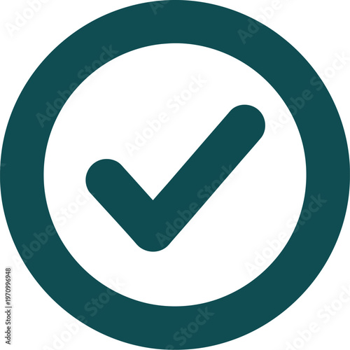 Checkmark icon, green tick symbol, verified sign, approval mark, vector graphic