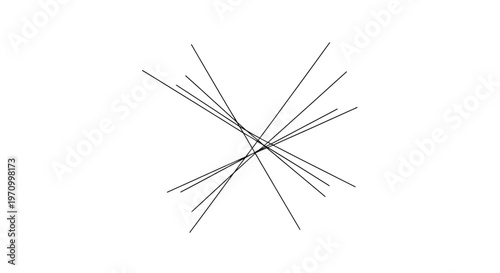 Lines intersect in the middle.