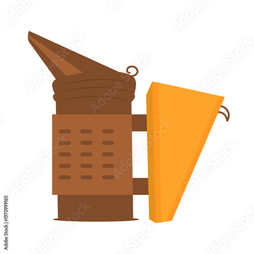 A cute vector illustration of a bee smoker (apismoker), a beekeeping tool used to calm bees. Perfect for apiary, beekeeper, and honey-related designs