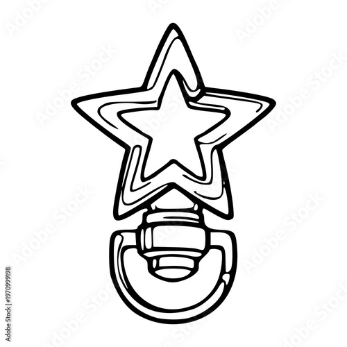 star shaped metal swivel lobster clasp for keychain and craft projects