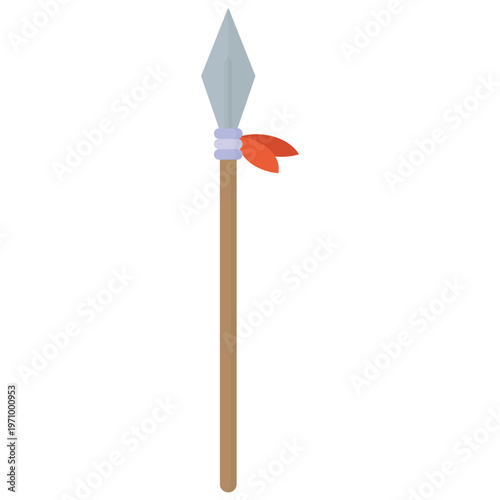 Spear vector illustration on white background