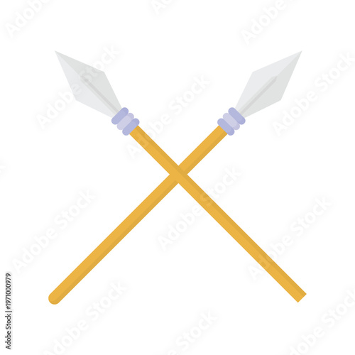 Spear vector illustration on white background