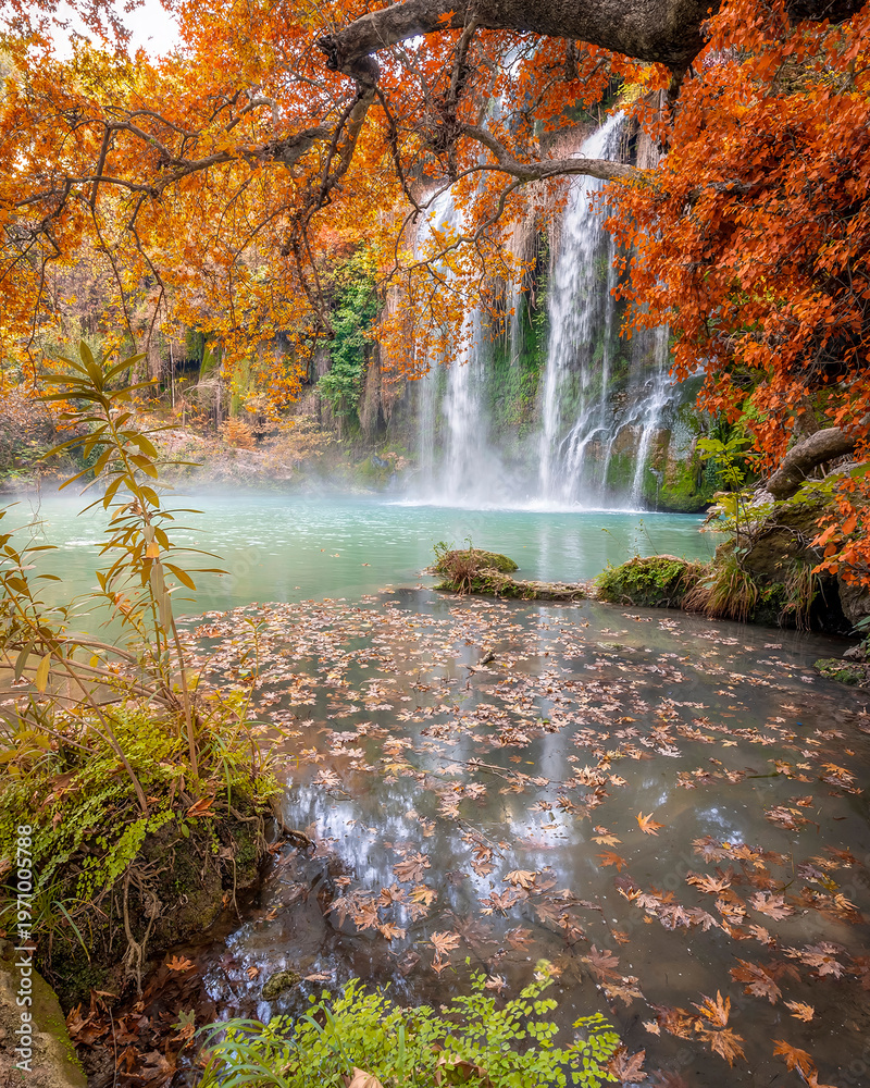 Naklejka premium Kursunlu Waterfall in Antalya Province of Turkey