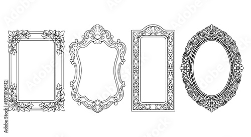 Collection of Ornate Vintage Picture Frames.