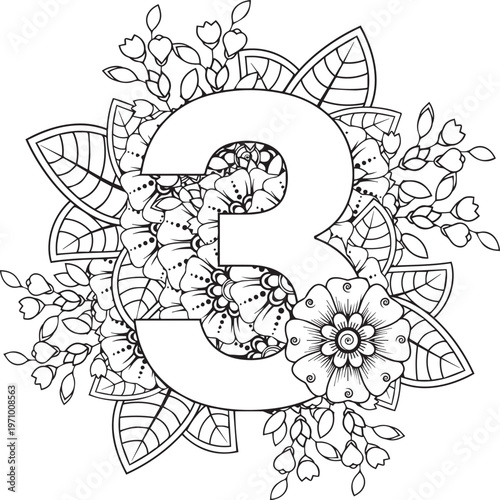 Beautiful English number design and style 3