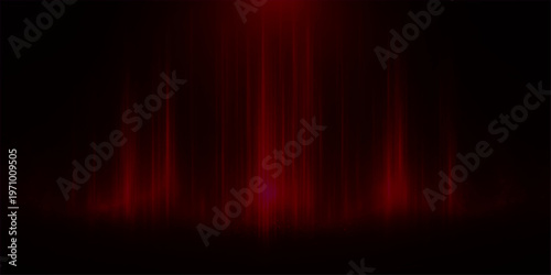 Abstract a visually captivating scene where vibrant red light gracefully cascades through the darkness, evoking a sense of drama and artistic expression.