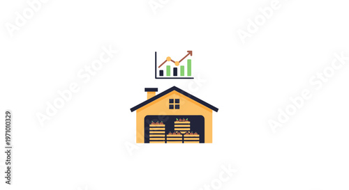 House with graph on the roof.