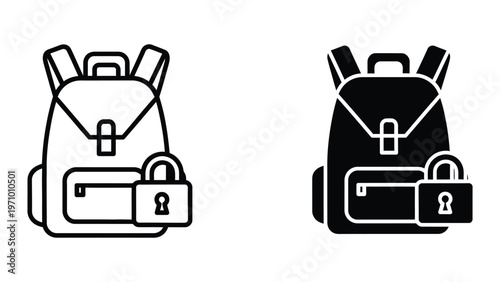 Comparison of a standard backpack and a secure, locked backpack design
