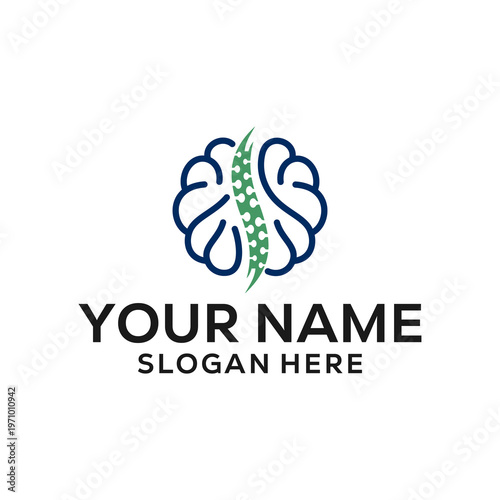 Brain and Spine Logo Design for Chiropractic and Neurology Clinic