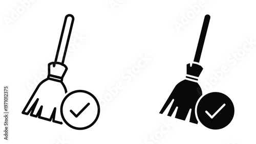 Comparison of broom types with checkmarks indicating approval