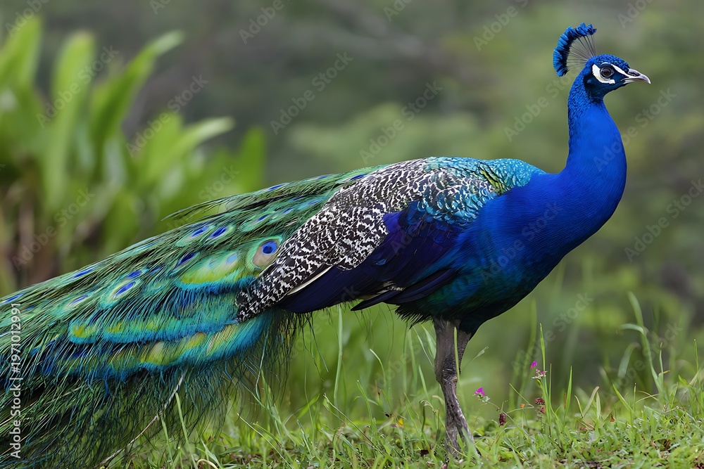 Fototapeta premium peacock with feathers