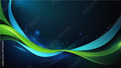 Abstract swirls of vibrant color dance gracefully against a deep blue backdrop, illuminated by subtle highlights, creating a sense of energy and flow.