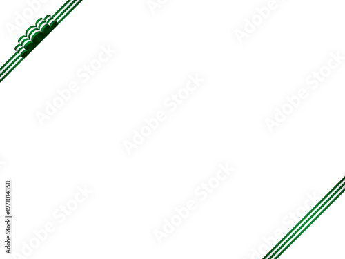 リボン波、縞、斜F、m17緑