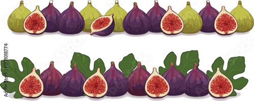 Wild berry collection with blueberries blackberries and currants flat vector