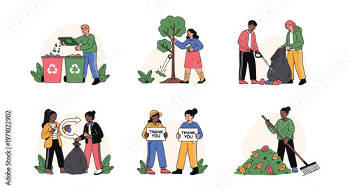 Community efforts in recycling, composting, and sustainable waste management