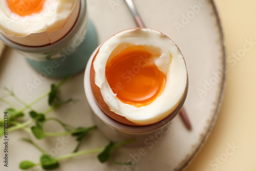 Holders with soft boiled eg...