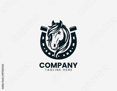 An armored character with strong silhouette is illustrated in a clean modern black vector logo illustration style on a white background