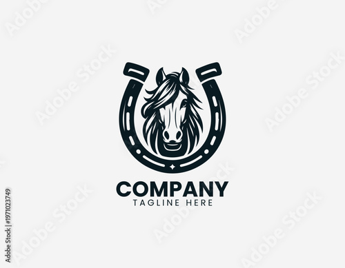 An armored character with strong silhouette is illustrated in a clean modern black vector logo illustration style on a white background