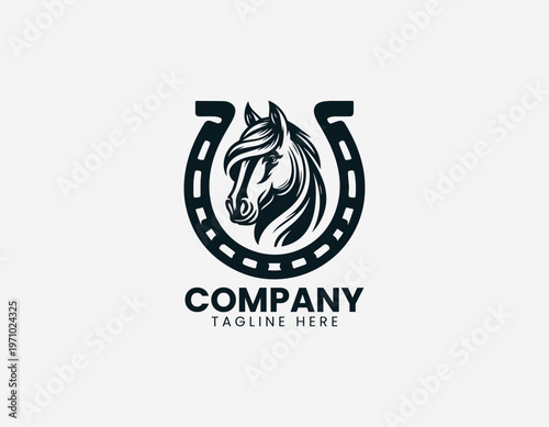 An armored character with strong silhouette is illustrated in a clean modern black vector logo illustration style on a white background