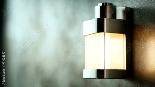 Modern wall lamp illuminating a textured surface