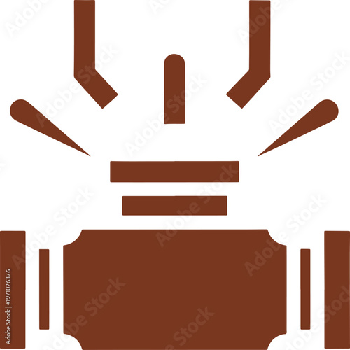 Brown Whisk with Detailed Outline and Background kitchen