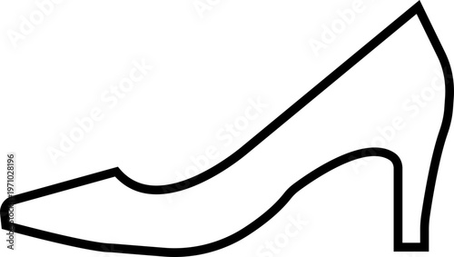 High heels woman shoes. Vector silhouettes . Black high heel shoe  outline collection with elegant stiletto pumps fashion footwear vector illustration set. isolated on isolated on transparent backgrou