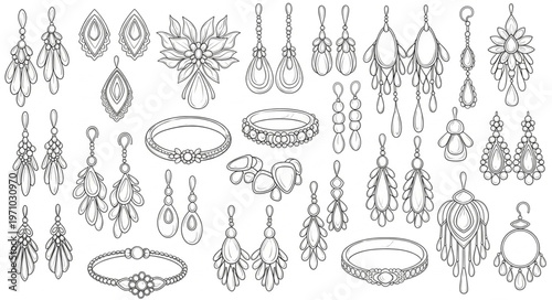 Collection of Vintage Jewelry Designs.