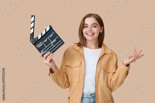 Young actress with movie cl...