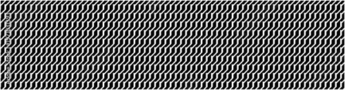 Black and white vertical geometric wave pattern, rhythmic stepped line background