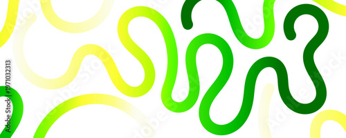 Intertwining green curves, abstract organic pattern, fluid line network
