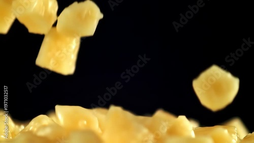 drop of pasta on black