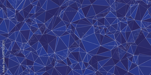 Modern dark blue background with triangles pattern, geometric overlapping layer elegant style with copy space, for poster, cover, print, banner, background illustration