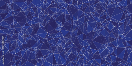 Abstract dark blue background with triangles pattern, geometric overlapping layer elegant style with copy space, for poster, cover, print, banner, vector design