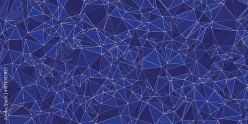 Vector dark blue background with triangles pattern, geometric overlapping layer elegant style with copy space, for poster, cover, print, banner, graphic illustration art