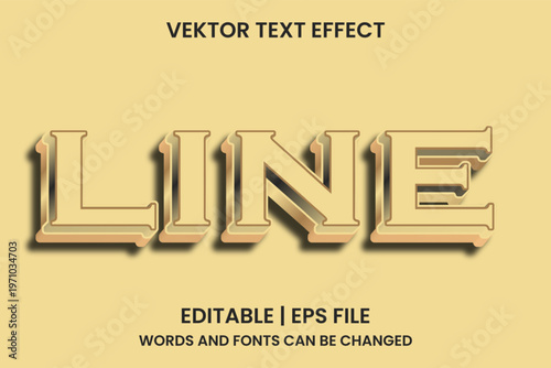 editable line effect text
