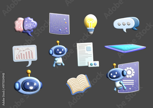 Artificial Intelligence and Child Education Concept