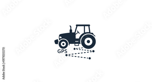 Tractor with GPS Navigation System.