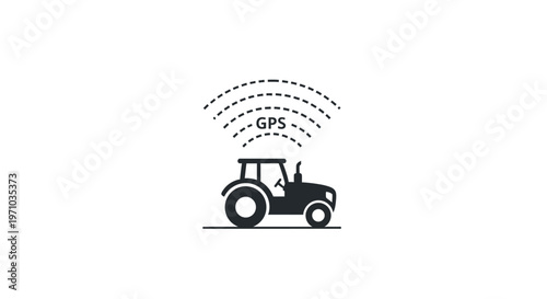Tractor with GPS Navigation System.