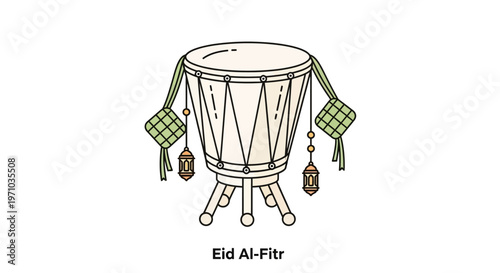 Traditional Middle Eastern Hand Drum Instrument.