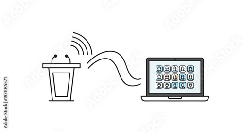 Trash Can Connected to Laptop.