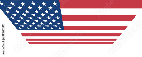The American flag, a symbol of freedom and democracy, is prominently displayed against a clean white background, suggesting national pride and patriotic sentiment.