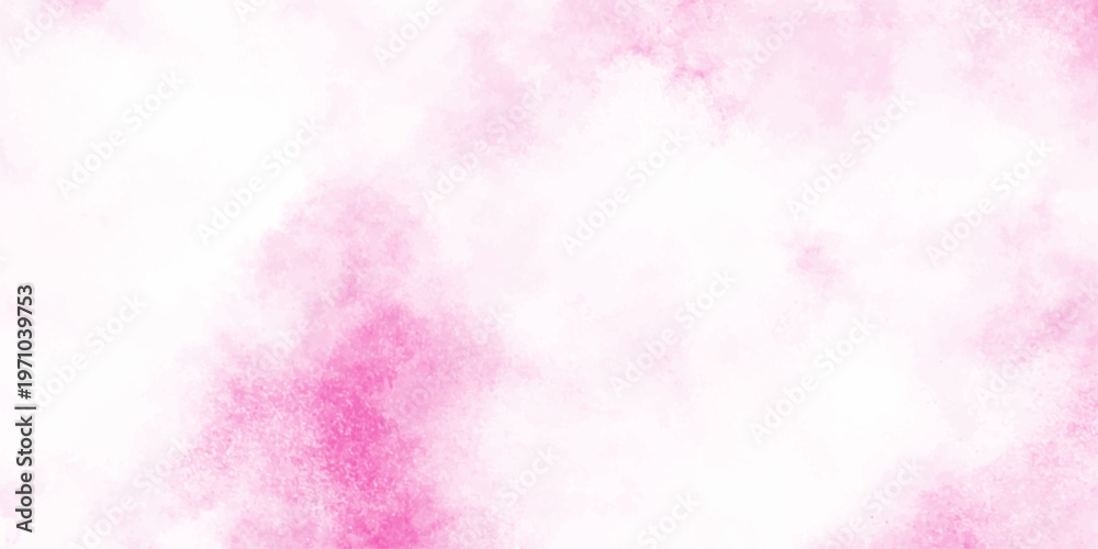 Fototapeta premium pink watercolor brush paint background, vector watercolour texture in rose pink color, Soft pink watercolor and abstract background with a light pastel texture .