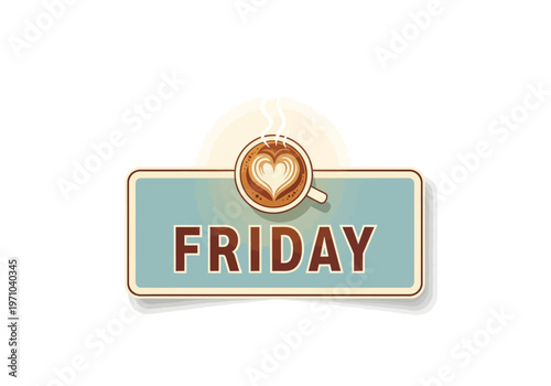 Celebrate the arrival of the weekend with a heartwarming cup of coffee, embracing the joyful anticipation and relaxation of Friday