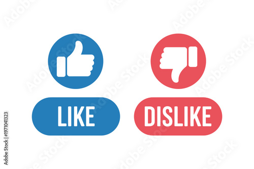 A social media interface with like and dislike buttons
