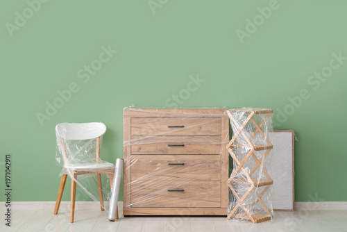 Wrapped furniture with stre...